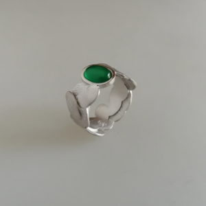 Anillo Cactus con ónix verde S10V